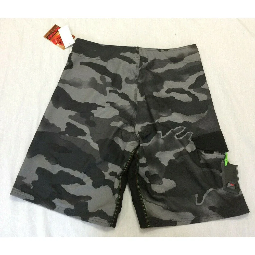 NWT BURNSIDE MENS SWIM CAMO SHORTS SIZE 32
